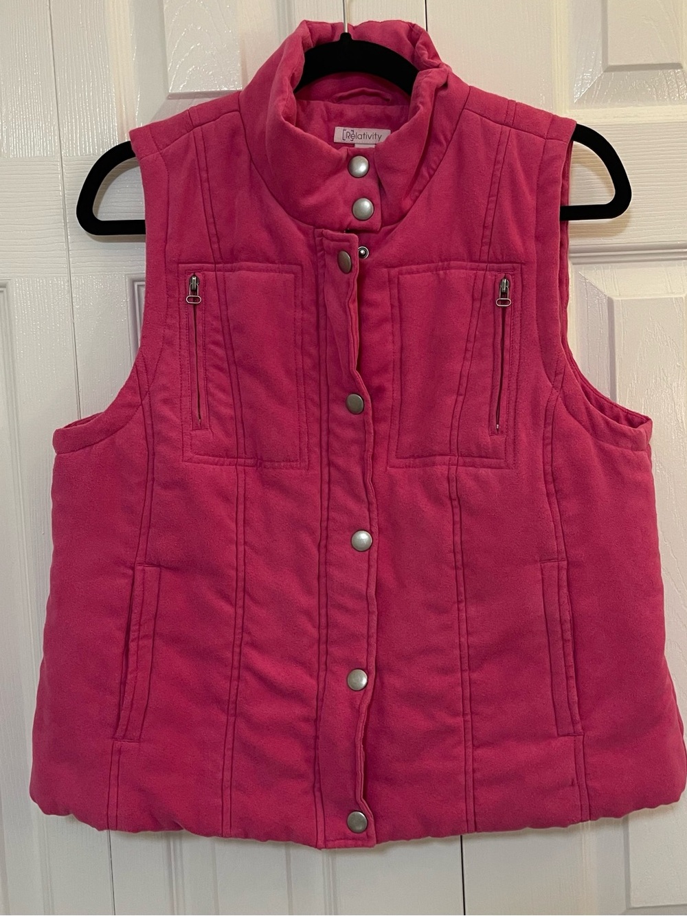 Relativity Hot Pink Quilted Puffer Vest